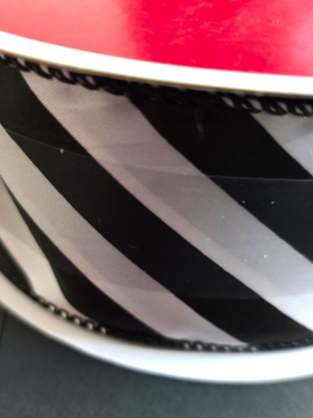 NWT 4 JUMBO ROLLS RIBBON BLACK AND WHITE STRIPE - Picture 5 of 6